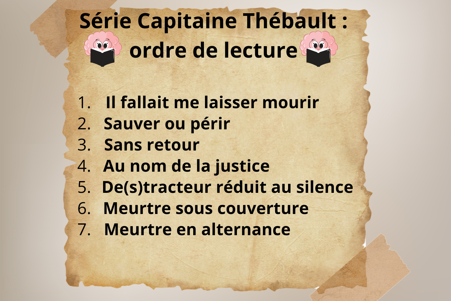 Dans quel ordre lire la série de la capitaine Thébault ? (Guide complet)